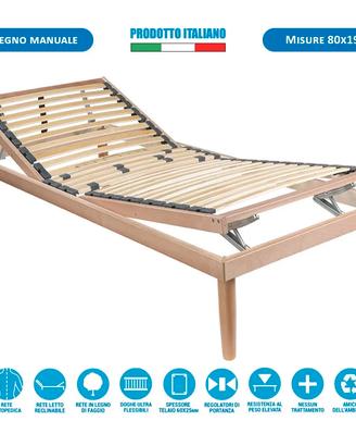 RETE IN LEGNO DI FAGGIO – MANUALE RECLINABILE
