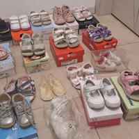 stock di 17 paia di scarpe per bambina geox Nike..