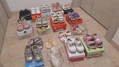 stock di 17 paia di scarpe per bambina geox Nike..