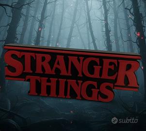 Logo Stranger Things Stampa 3D Nero e Rosso