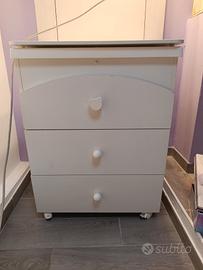 mobile fasciatoio con vasca