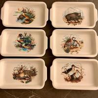 Set 6 vassoietti vintage in ceramica