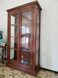 Vetrina Libreria GRANDEcm180 ! MOGANO Cristalliera