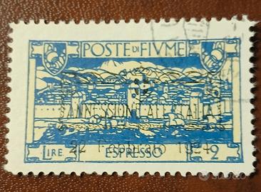 Fiume 1924 - francobollo espresso soprastampato 