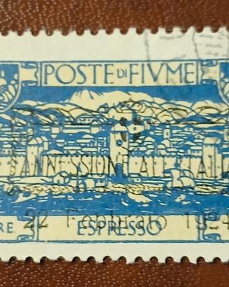 Fiume 1924 - francobollo espresso soprastampato 