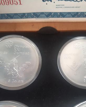 Set monete d'argento Montreal 1976 IV serie