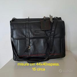 Cartella da lavoro Vera Pelle Nera