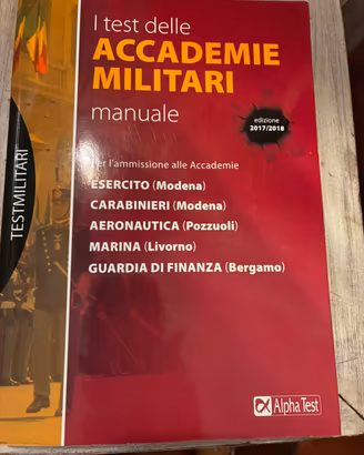 Libro per preparazione ai test Accademie militari