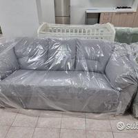 Divano 3 Posti Grigio Camosciato