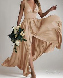 Abito elegante cerimonia sera damigella testimone 