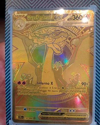 Carta Pokémon Mega Charizard Ex 360 dorata