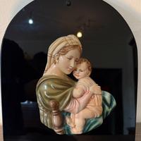 madonna con bambino in ceramica