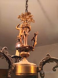 lampadario in bronzo 