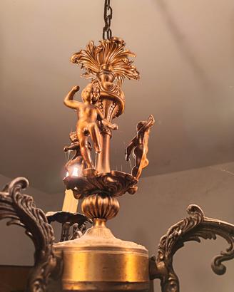 lampadario in bronzo 