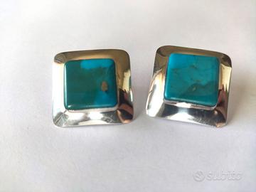Orecchini in argento 925 e turchese