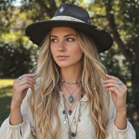 INDI Cappello Fedora Custom Boho Green & Frange - 