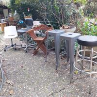 Lotto 6 sedie e sgabelli