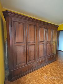 CAMERA DA LETTO RUSTICA IN MASSELO DI NOCE -