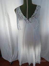 Sottoveste spalla larga colore cielo