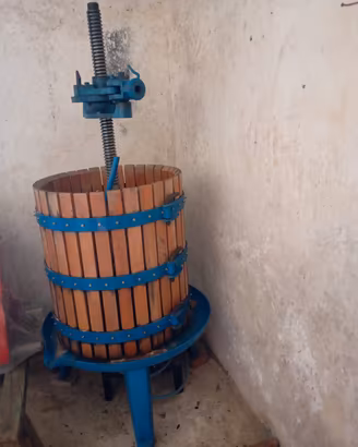 Torchio e pigiatrice da uva, damigiane omaggio 