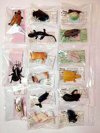 Set 15 Miniature Animali Furuta Kaiyodo + Leaflet
