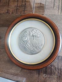 Quadro in legno e argento