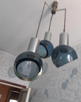 Set di accessori da bagno in cristallo blu