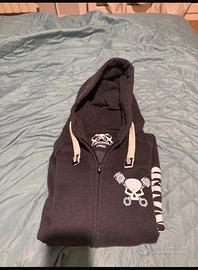 Felpa grenzgaenger skull zipper grey