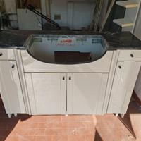 Mobile bagno con piano in granito - danneggiato