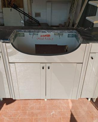 Mobile bagno con piano in granito - danneggiato