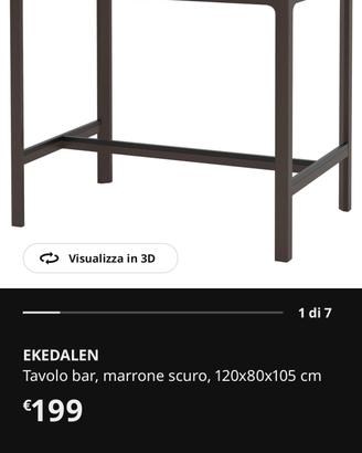 Tavolo Bar Ikea Ekedalen nuovo