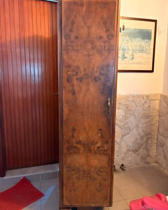 Mobile colonna antico in radica e legno