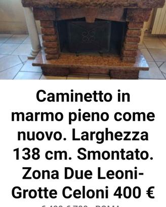 caminetto in marmo