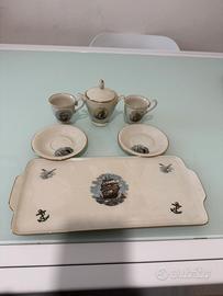 Set da caffe in porcellana e oro zecchino