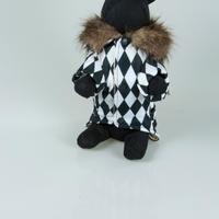 Giubbotto invernale cane a rombi bianco/nero 