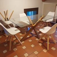 Tavolo in vetro e sedie nuovi JYSK