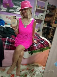 Effetto wow abitino fluo fucsia tg M