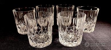 6 BICCHIERI IN CRISTALLO DA WHIKY