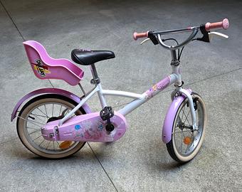 Bicicletta da bambina BTwin, ruote 16" 4-8 anni