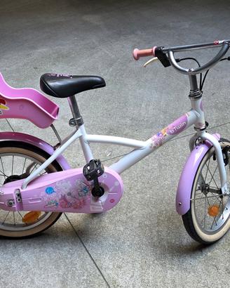 Bicicletta da bambina BTwin, ruote 16" 4-8 anni