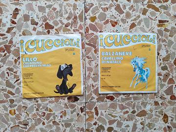 2 45 giri della serie i cuccioli fiabe sonore 