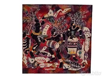 Arazzo Batik Quadrato Fatto A Mano 90 x 90