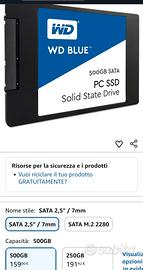 Ssd Western Digital blu  500gb