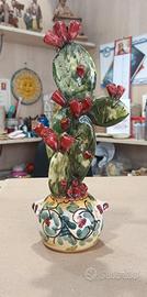 Piantina ficodindia 24 cm in ceramica di Caltag
