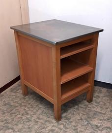 Tavolo  con piano in acciaio inox per affettatrici