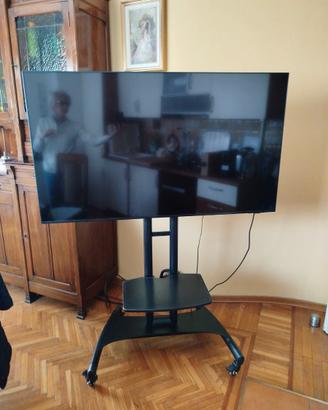 Supporto TV da pavimento mobile, con ruote