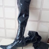 Stivali Donna Stile BDSM N.37 Tessuto Lucido