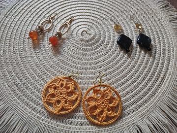 set di 3 paia di orecchini 