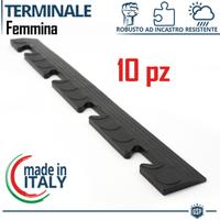 10 Terminali a Scivolo FEMMINA per Pavimento PVC