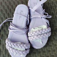 sandali a schiava lilla